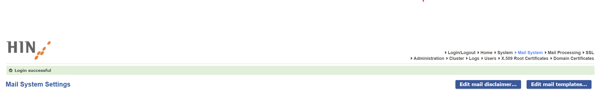 Aprire Mail System